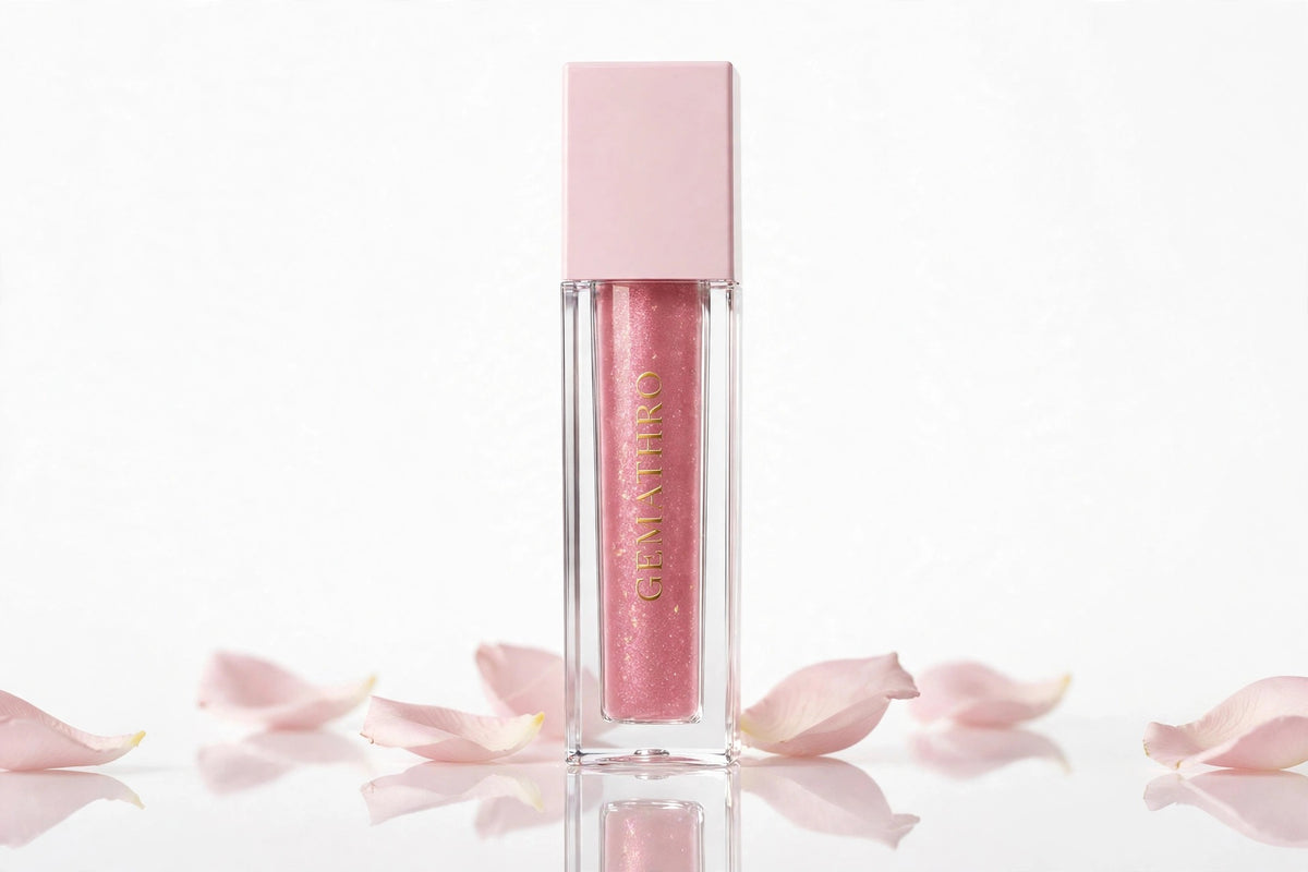 💗 Gemathro Luxury Lip Gloss — Rosé Glow